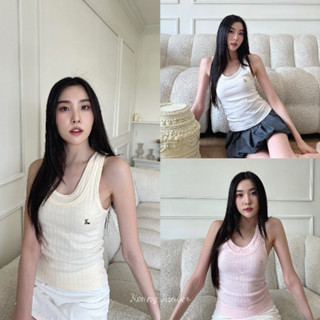 ICE-CREAM TANK TOP เสื้อกล้าม ดีเทลคอสองเลเยอร์