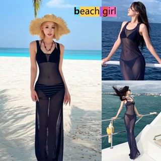 🌈beachgirl🌈เสื้อคลุมบิกินี่ sexy ชุดเดรสตาข่าย เบาและระบายอา…