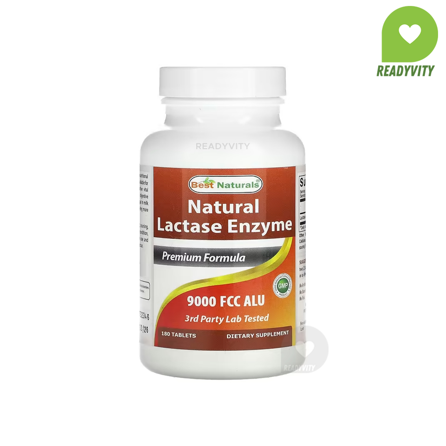Best Naturals, Natural Lactase Enzyme, 9,000 FCC ALU, 180 Tablets