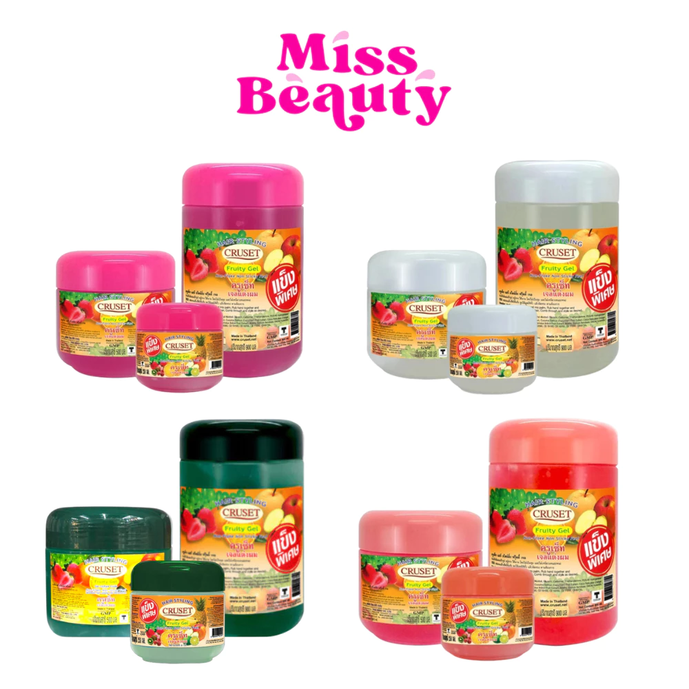 ครูเซ็ท เจลแต่งผม 250/500/900 มล. Cruset Hair Styling Gel Fruity Gel 250/500/900 ml.