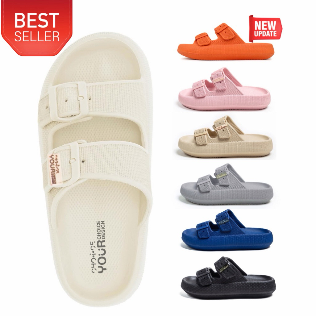 (ฟรีถุงผ้า)ขายดีอันดับ 1 รองเท้าสุขภาพ CHO-I-CE  รุ่นสวม Double Strap Softness  ☁️ นุ่ม เบา สบายเท้า