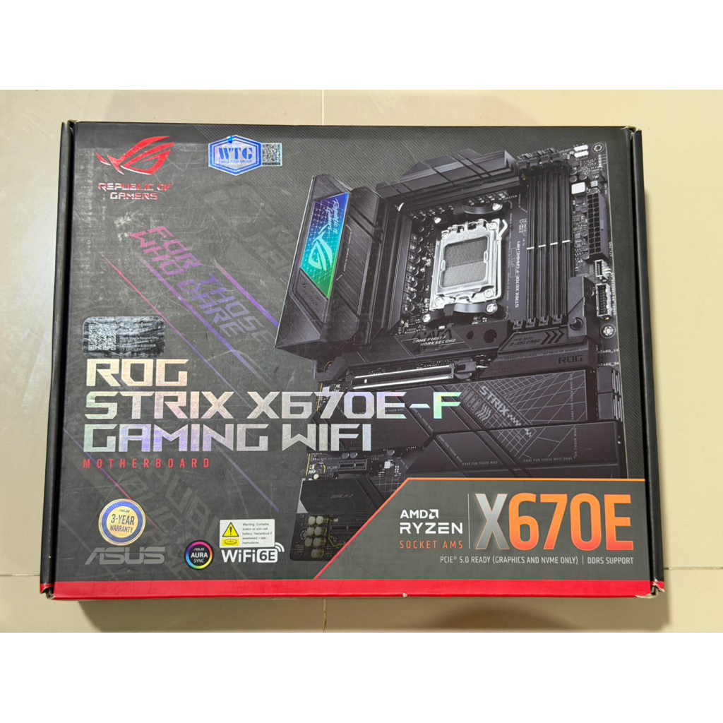 เมนบอร์ด X670E-F ROG STRIX WIFI มือสอง ประกันศูนย์ไทย (มีของพร้อมส่ง) ส่งด่วน