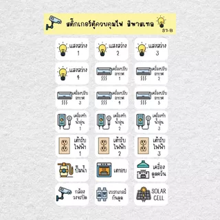 S7_สติกเกอร์ติดตู้ควบคุมไฟฟ้า กันน้ำ_21 ดวง