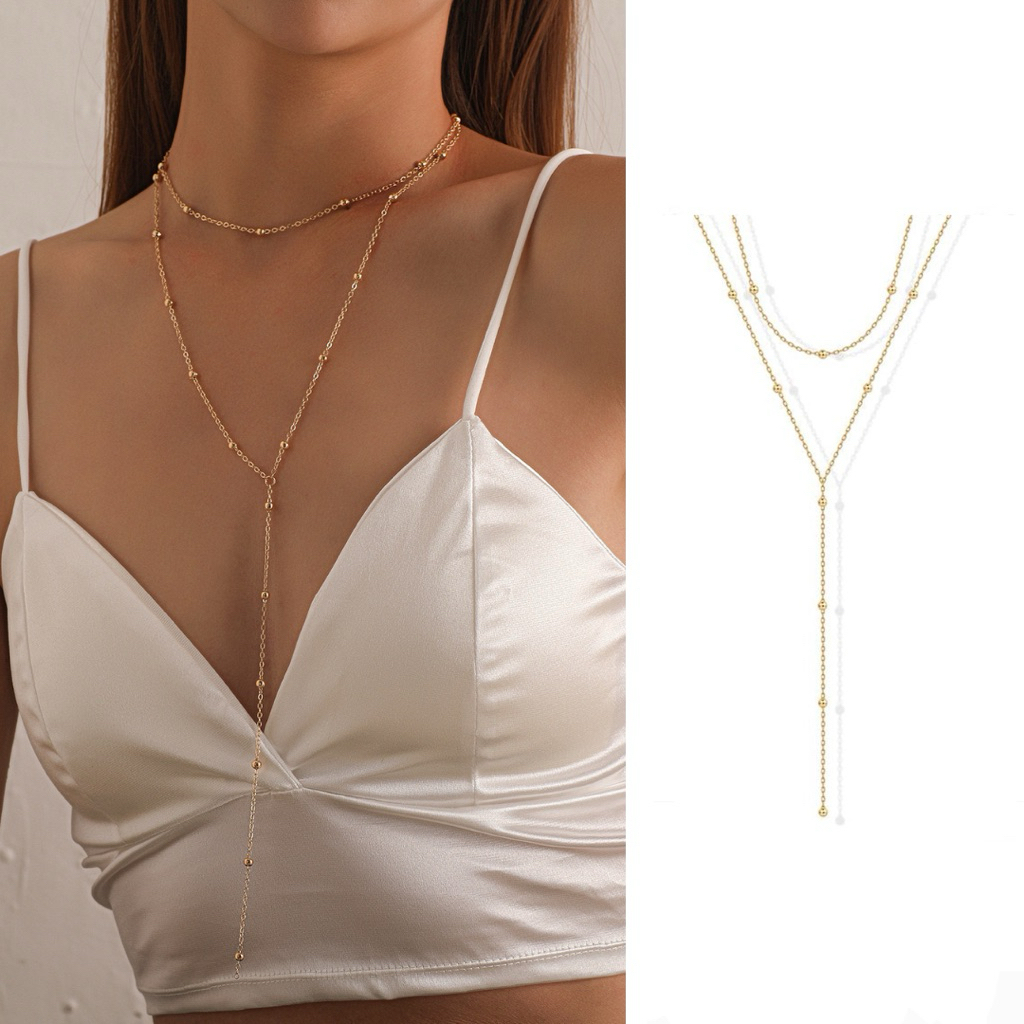 ✨พร้อมส่งจากไทย✨ E-12สร้อยคอแบบยาวแต่งมุกปรับความยาวได้ สร้อยเงินประดับตกแต่งมุก - รูปที่ 5