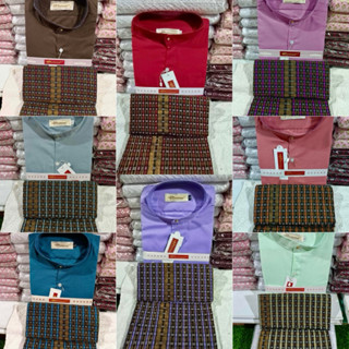 ชุดพม่าผู้ชาย ผ้าอย่างดี มีตามไซส์ ทั้งชุด พร้อมส่ง