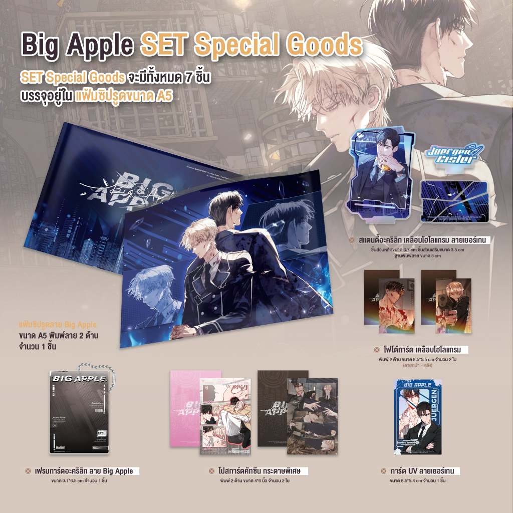 Sensebook 빅 애플 (BIG APPLE) SET Special Goods (แฟ้มซิบรูด)