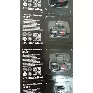 COMPUTE ผ้าหมึกอิงค์โรลเครื่องคิดเลข สีดำ-แดง IR-40T HR-100LC HR-100TE, HR-100TM, HR-150TE, HR-150TM