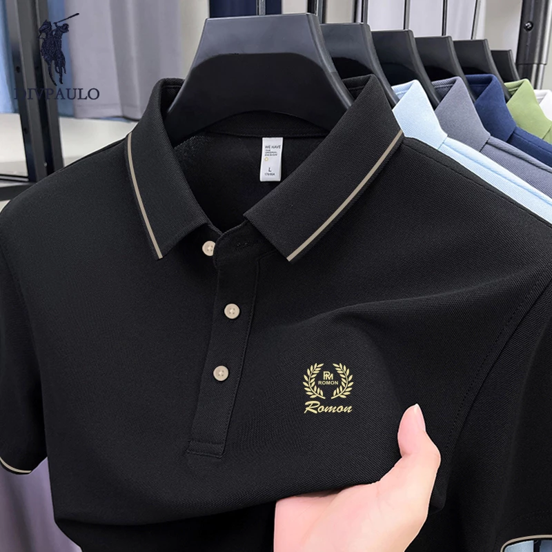 DIVPOLO2321-MSเสื้อโปโลผู้ชาย สไตล์สปอร์ต แขนสั้น ผ้าฝ้ายแท้ ใส่สบาย เสื้อโปโล Unisex ผู้ชาย ผู้หญิง สีพื้น สไตล์มินิมอล