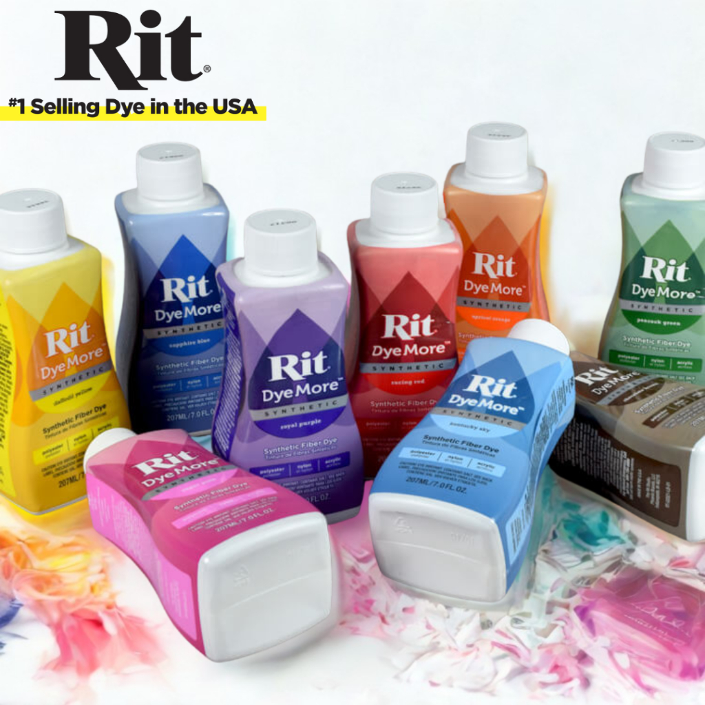 Rit Fabric Liquid Dye "DyeMore" 207ml – สีย้อมผ้าโพลีเอสเตอร์และใยสังเคราะห์ สีสดชัด ติดทนนาน