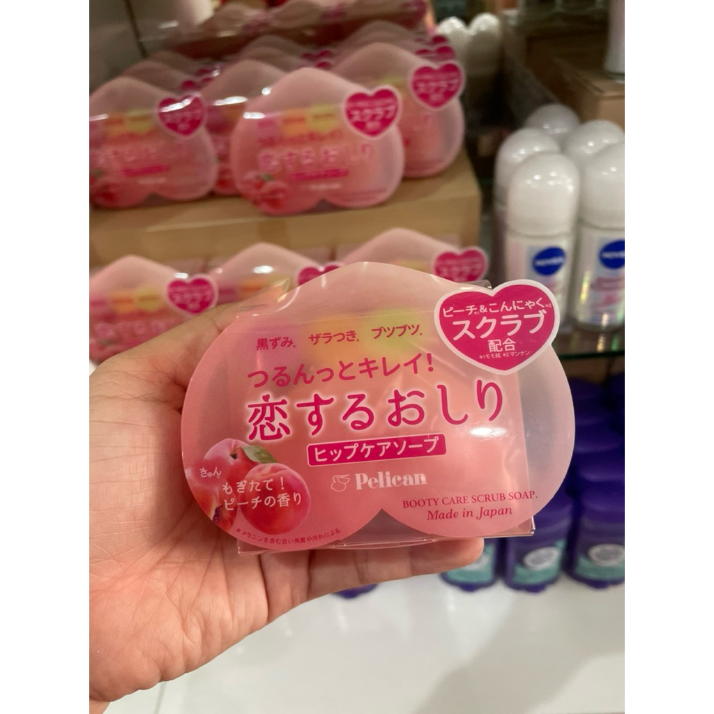 สบู่ Pelican Hip Care Scrub Soap 80g. พีลิแคน ฮิป แคร์ สครัป โซป
