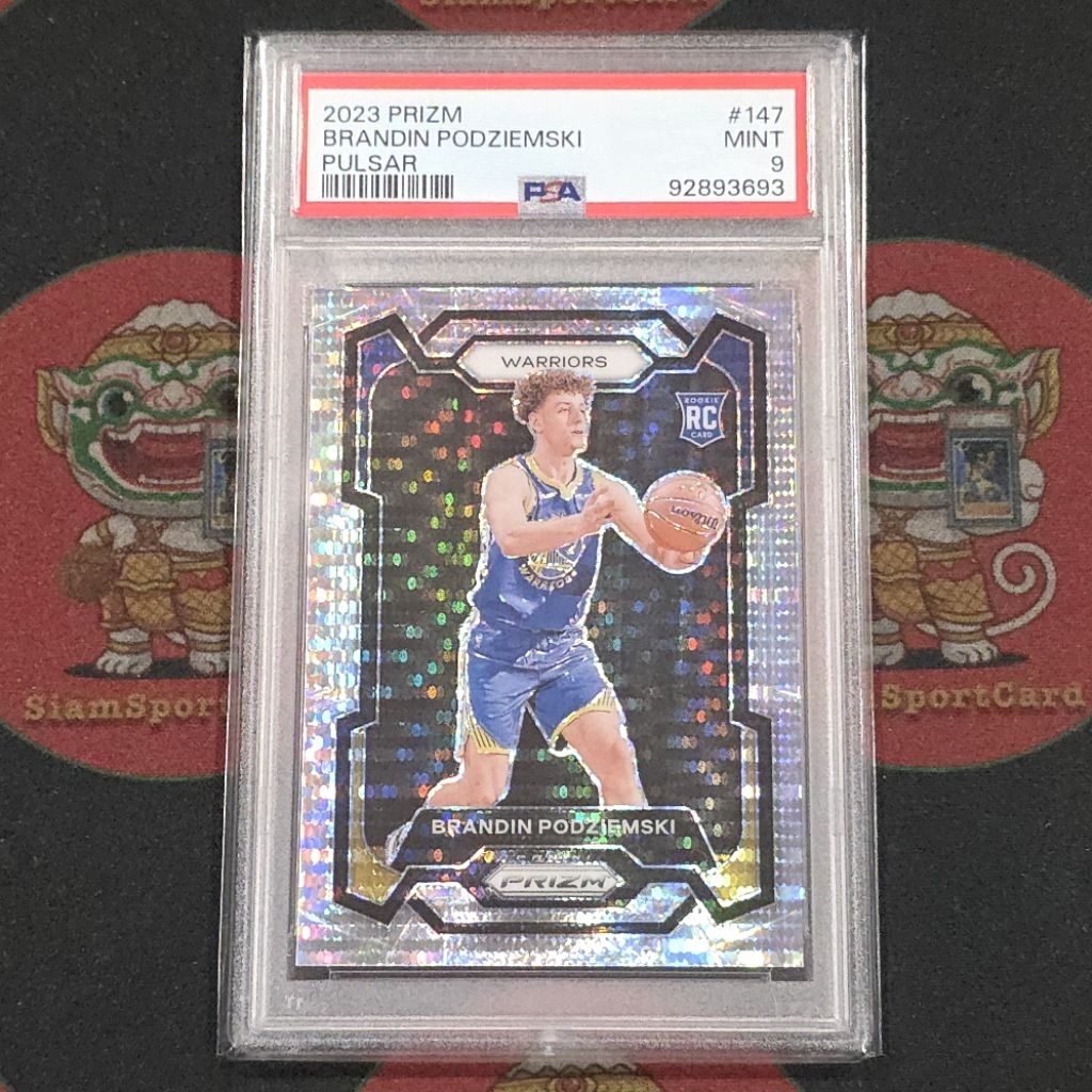 การ์ด​เกรด​ Brandin​ Podziemski RC 2023 Prizm​ Pulsar PSA​ 9