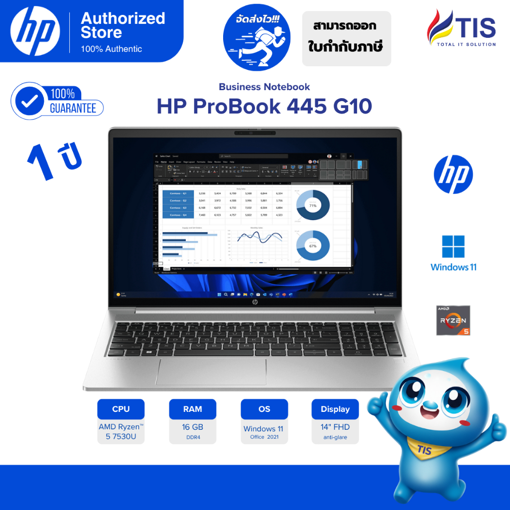 HP Probook 445 G10 (B09Y0AT) 1 year carry-in