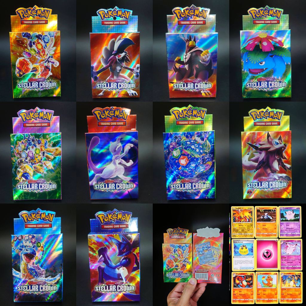 🔥พร้อมส่ง🔥การ์ด โปเกมอน Pokemon Card รุ่น Scarlet& Violet Stellar Crown แบบกล่อง เกรดพรีเมี่ยม มีประ