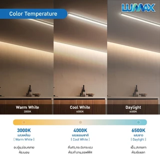 LUMAX LIGHT TUBE หลอดLED T8 18w มีให้เลือก 3 แสง (Warm,Cool,Day) รุ่น LEDSAVE PLUS (ไฟเข้าทางเดียว) (ขนาด 120 cm.)