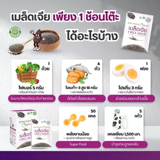 Body shape Organic Chia Seed 72 กรัม เมล็ดเจียออแกนิค ลดน้ำหนัก 3 กล่อง 18 ซอง