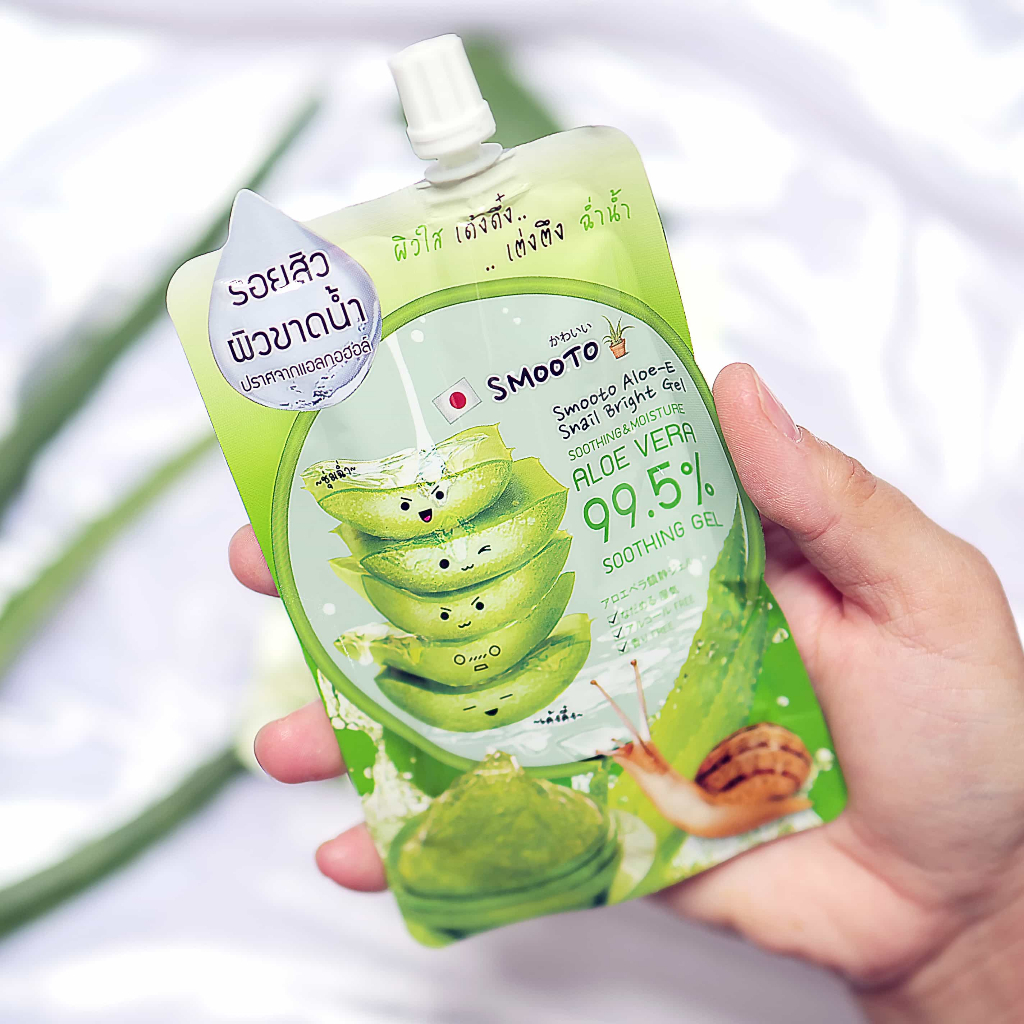 [กล่อง x4ซอง] สมูทโตะ อโล-อี สเนล ไบรท์ เจล Smooto Aloe-E Snail Bright Gel 50 กรัม - 2