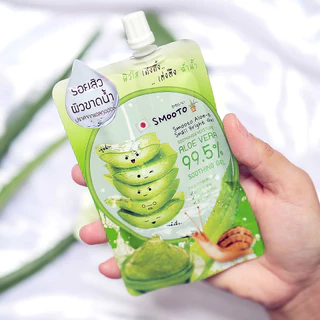 ดีล🔥 [กล่อง x4ซอง] สมูทโตะ อโล-อี สเนล ไบรท์ เจล Smooto Aloe-E Snail Bright Gel 50 กรัม