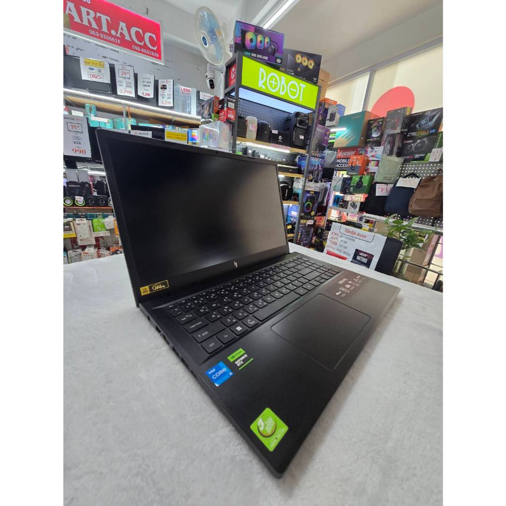 โน๊ตบุ๊คเกมส์มิ่ง Acer Nitro V15 หน้าจอ 144hz CPU  I5-13420H  RAM 16 GB /DDR5  SSD 512 GB   การ์ดจอ 