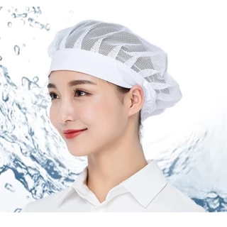 (พร้อมส่ง) หมวกตาข่าย Mesh Cap หมวกคลุมผม แบบมีขอบ สำหรับทำอาหาร ร้านอาหาร โรงงาน ทำงานห้องปฏิบัติการ