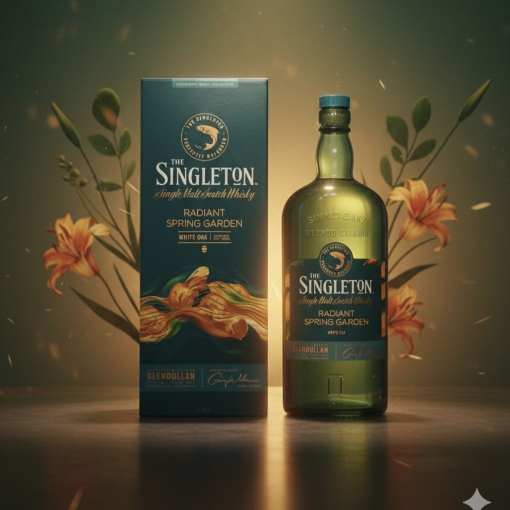 ขวดเปล่าขวดสะสมขวดไว้ตั้งโชว์ SINGLETON ขนาด 1 ลิตร