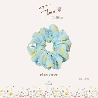 Belynda ♥ Scrunchies ♥ Flora Chiffon ♥ Large ยางรัดผม โดนัท ผ้าชีฟอง