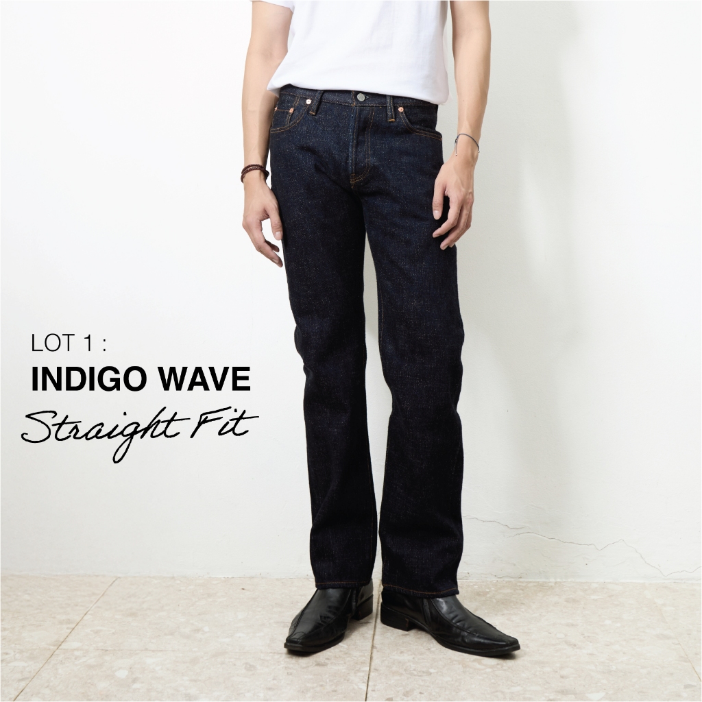 Lot 1 Indigo Wave (Straight กระบอกตรง) กางเกงยีนส์ Secret Island