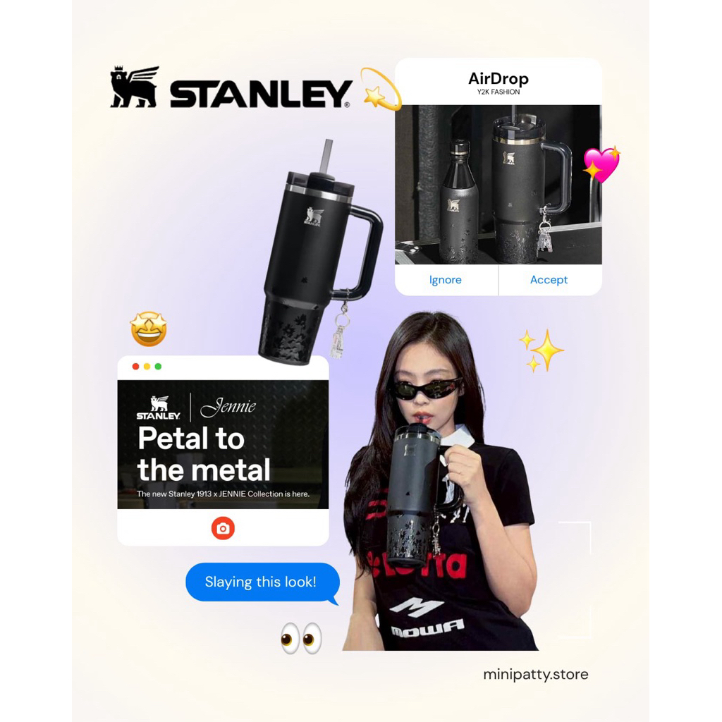 (สินค้าพรีออร์เดอร์🇰🇷)Stanley x jennie tumbler Quencher 30oz