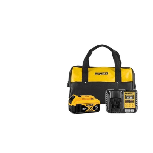 แบต DEWALT STARTER KIT 5.0Ah DCB1104P1-B1 (DCB1104 + DCB184 + กระเป๋าหิ้วสีดำ)