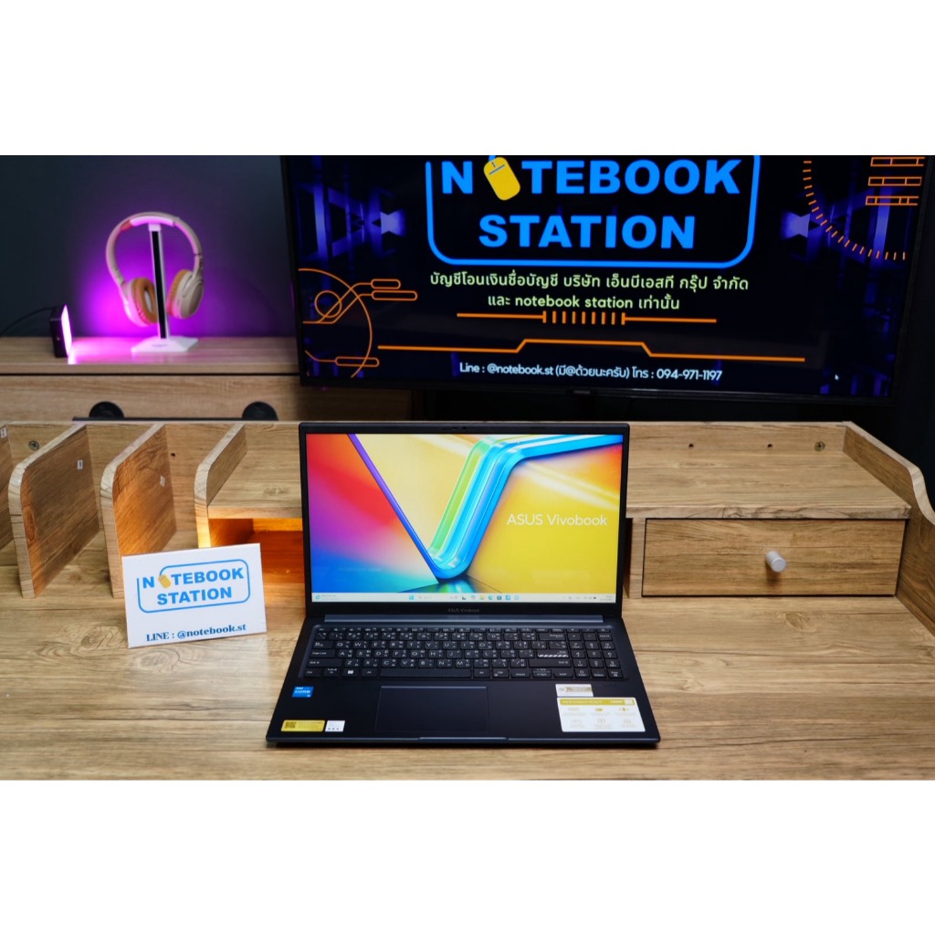 Asus Vivobook 15 i3-1315U Ram8 SSD512 15.6นิ้ว FHD จอใหญ่ภาพคมชัด สเปคดี ทำงานเก่ง เครื่องพร้อมใช้งา