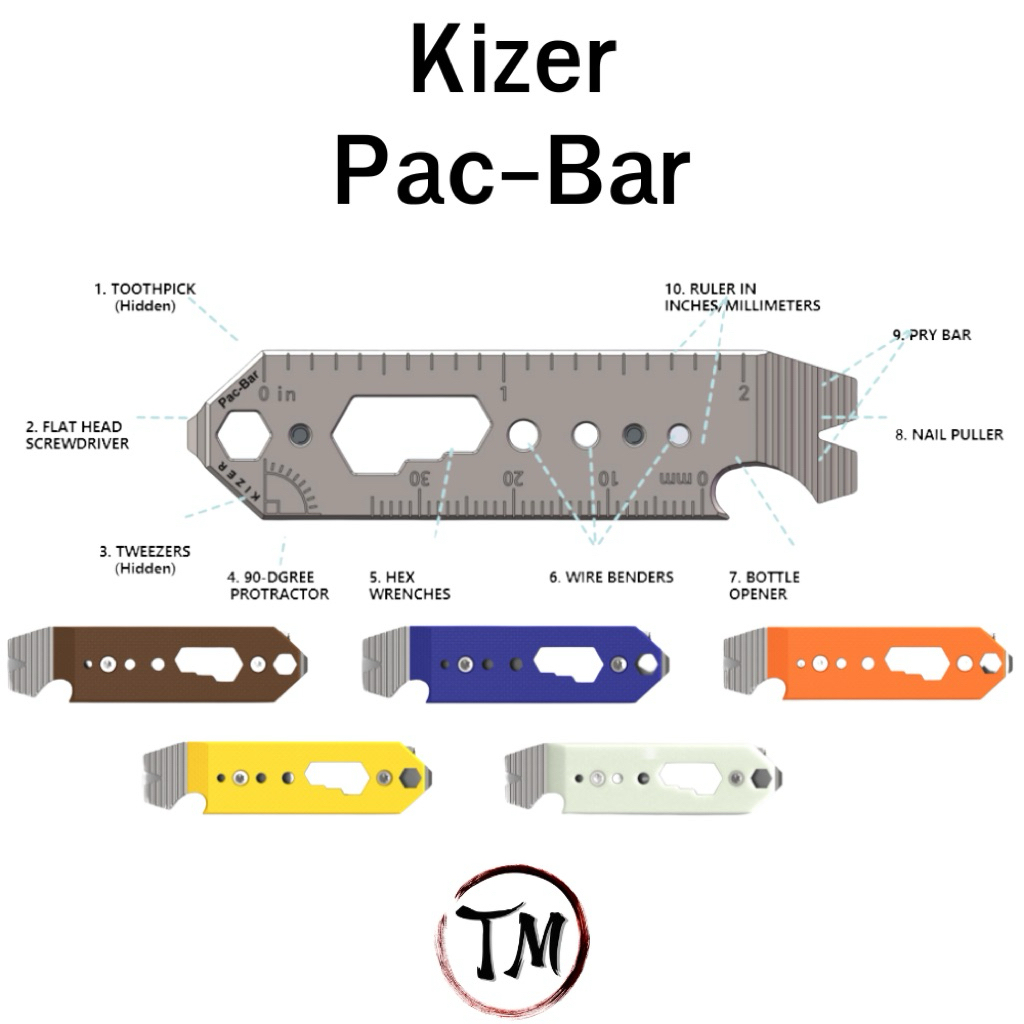 Kizer Titanium & G10 EDC Multi-Functional Tools Pac-Bar