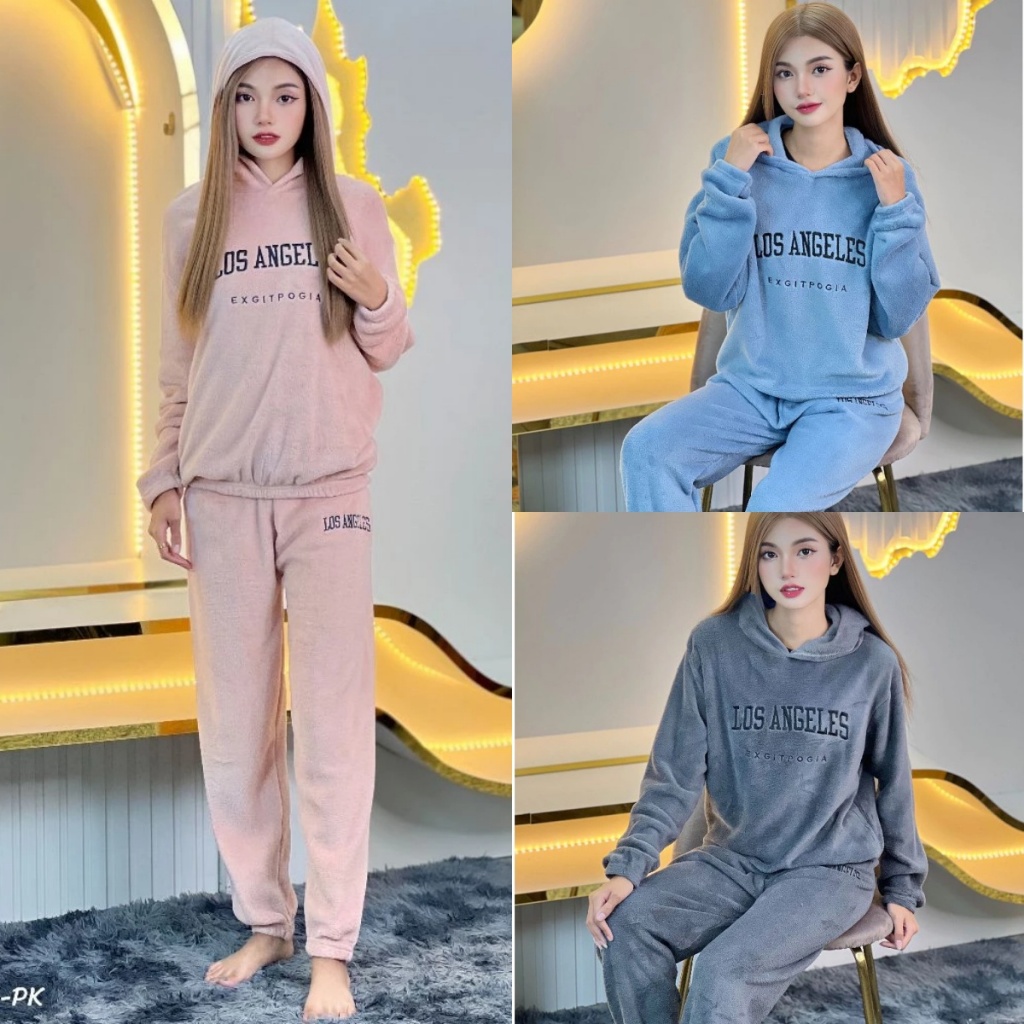 ชุดนอนผ้านาโน ชุดอุ่นนาโน ขนนิ่ม สีพื้น  ชุดเซ็ท2ชิ้น กันหนาวผ้านุ่มใส่สบายชุดนอนผ้านาโน ถูกที่สุด TZ9705