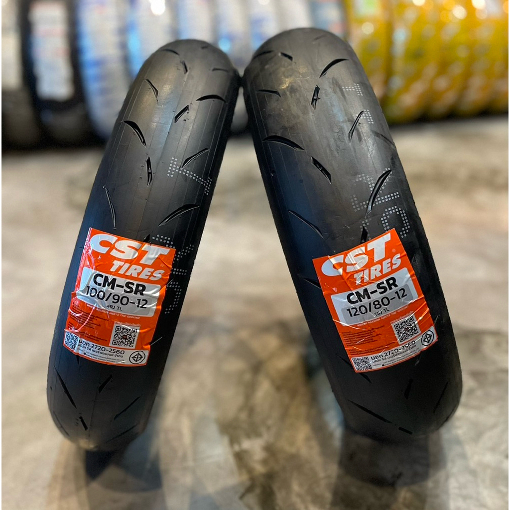 ยางCST CM-SR ยางScooter Racing ใส่รถVespa , Monkey 100/90-12 , 120/80-12แถมจุ๊บฟรีเมื่อซื้อยาง1คู่
