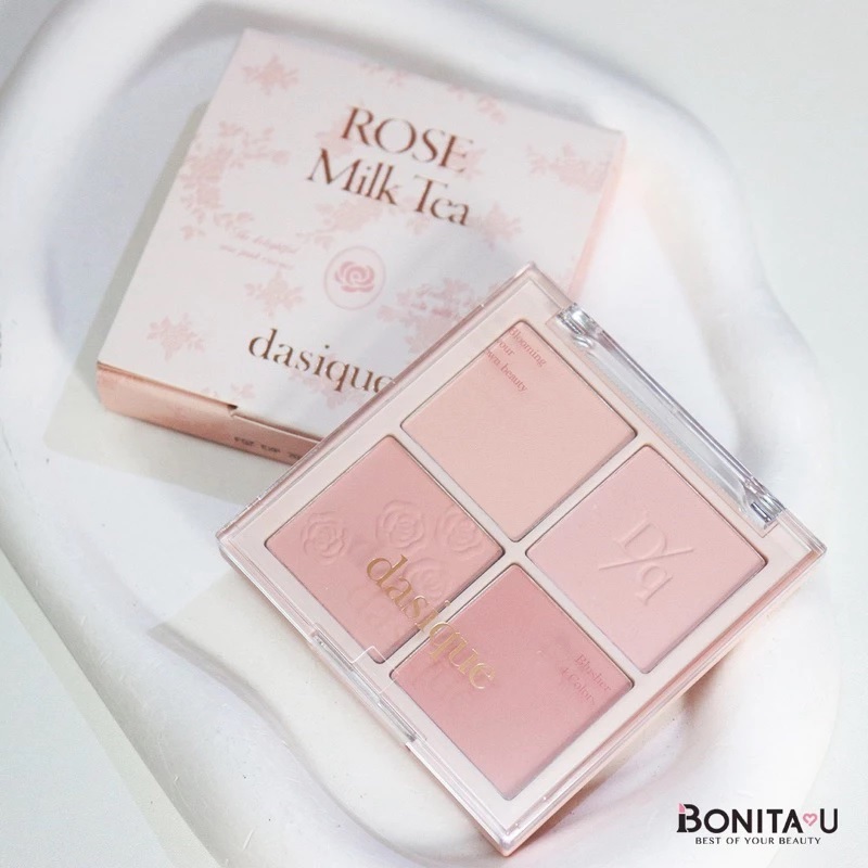 Dasique Rose milk tea #บลัชออน 4 หลุม สูตรซอฟต์ฟิต