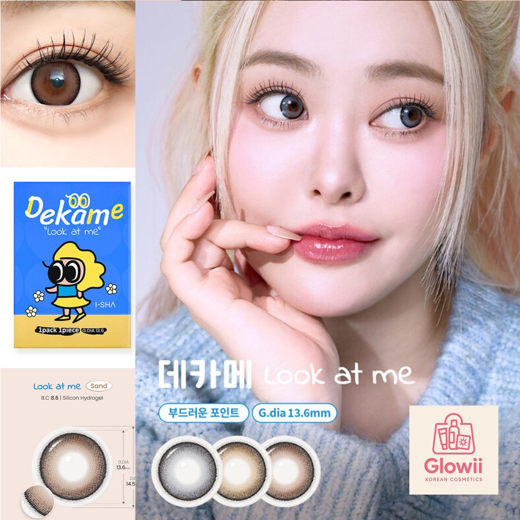 ฟรีตลับน่ารัก  I-SHA DEKAME LOOK AT ME คอนแทคเลนส์เกาหลี คอนแทคเลนส์รายปี ISHA