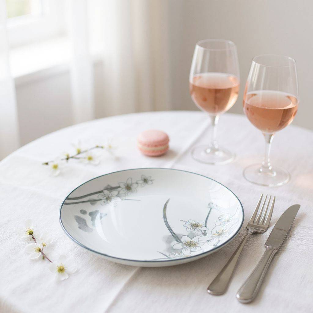 จานเซรามิค ลายสวยน่ารัก น่าใช้  ขนาด 7 นิ้ว 8 นิ้ว TC No.FP7 FP8