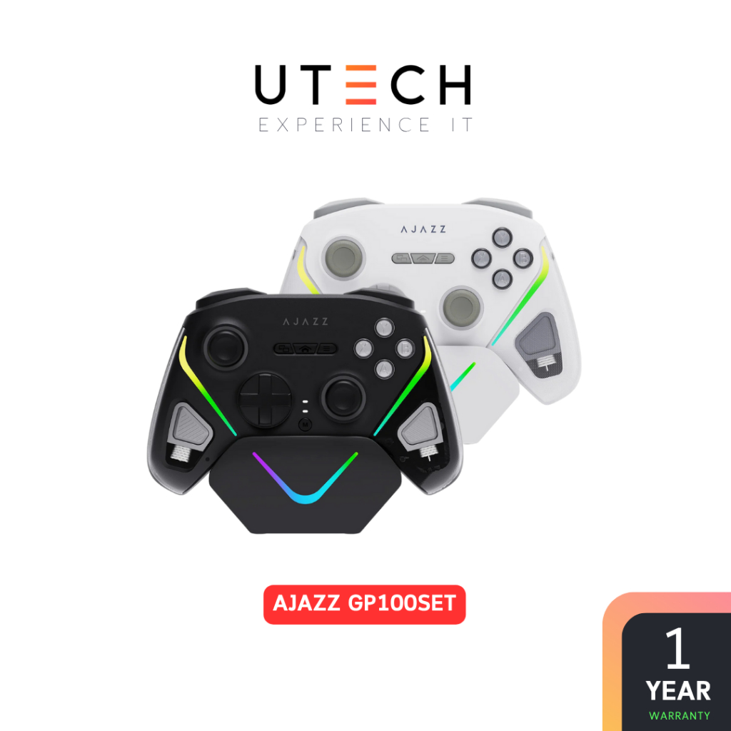 จอยเกมมิ่ง Ajazz GP100SET Tri-Mod RGB Wireless Charging JoyStick by UTECH