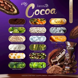 [ลดในไลฟ์50%แถมฟรีแก้วชง]💚โกโก้แจ่มใส COCOA JAMSAI มายโกโก้แจ่มใส โกโก้ แจ่มใส 1 ห่อมี 50 ซอ