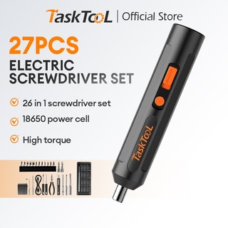 TASKTOOL  ไขควงไฟ้ฟ้า ชุดไขควง 27 ชิ้น ไขควงแฉกแท้ ไขควงไร้สาย สว่านไขควง ไขควงไฟฟ้าเล็ก ไขควงไฟฟ้าไร้สาย Cordless