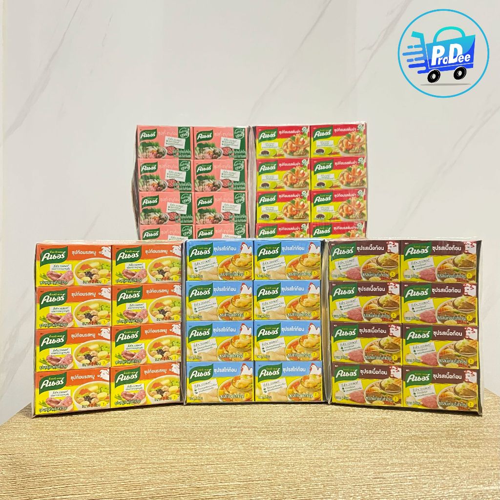[แพ็ค 24 ชิ้น] คนอร์ ซุปก้อน ขนาดแพ็ค 20-24 กรัม มี 5 รสชาติ  KNOR CUBESOUP 20-24 G. (PACK 24 PCS.)