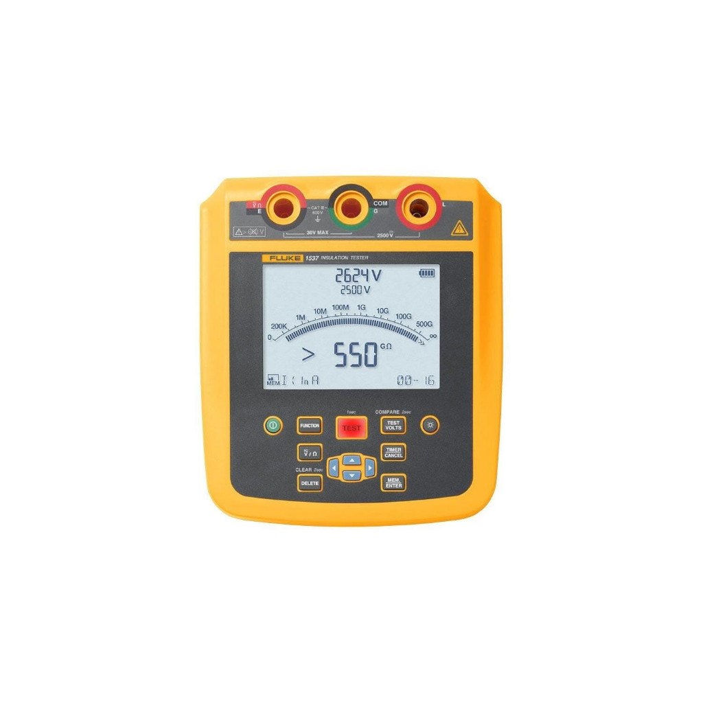 เครื่องทดสอบความต้านทานฉนวนและเมกะโอห์มมิเตอร์ Fluke 1537