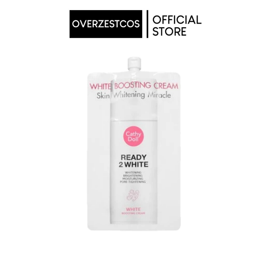 CATHY DOLL READY 2 WHITE WHITE BOOSTING CREAM 【เรดี้ทูไวท์】บูสติ้งครีมบำรุงหน้า 8 ML.
