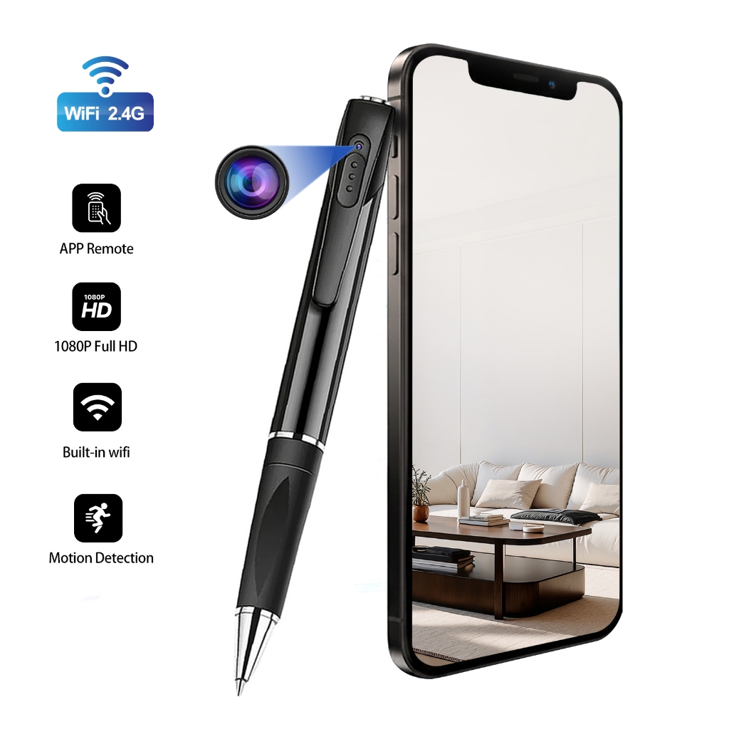 กล้อง Z7W กล้องจิ๋ว กล้องพกพาพร้อมแบตเตอรี่ในตัวไม่จําเป็นต้องใช้ WiFi บันทึก เสียงไร้สายกล้องประชุมคลิกเดียว