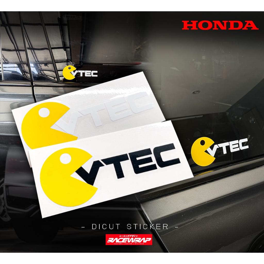 สติกเกอร์ VTEC PACMAN สติกเกอร์แต่งรถhonda vtec sticker racing decal
