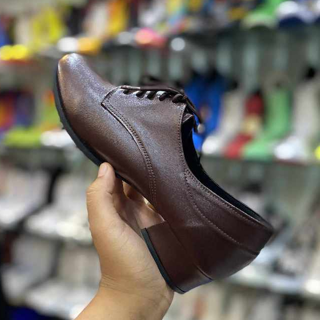 รองเท้าแม่เสือ ลูกเสือหญิง คัชชูสีน้ำตาล สวมสบาย คุณภาพดี ส้นสูง 3 เซน