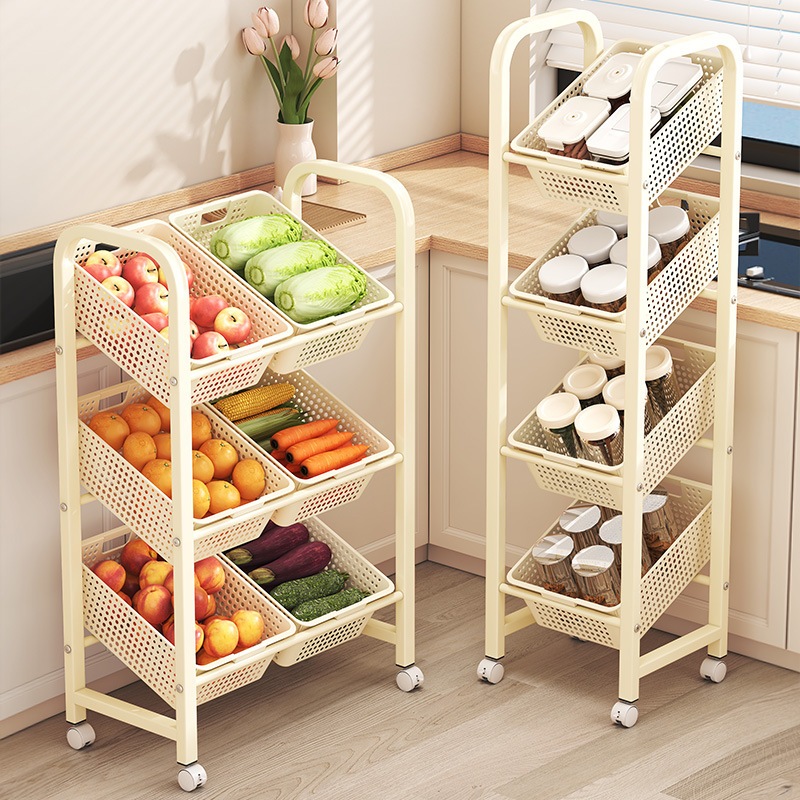 NeatBox ชั้นวางของในครัวมีล้อ ใช้จัดผักผลไม้ ขวดเครื่องปรุง ของใช้จุกจิก