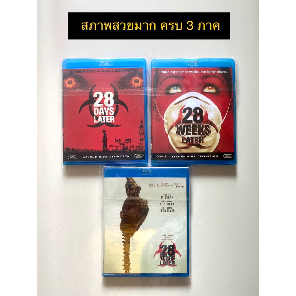 28 Years later 28 Weeks later 28 Days later หนังซอมบี้รวม 3 ภาค หนังดัง บลูเรย์ Blu ray ภาพสวย