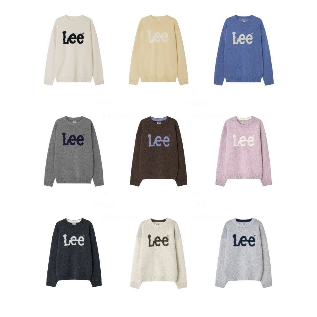 (สินค้าพร้อมส่ง!!!!) LEE BOUCLE BIG TWITCH LOGO KNIT (ส่งแมสได้คะ🏍)
