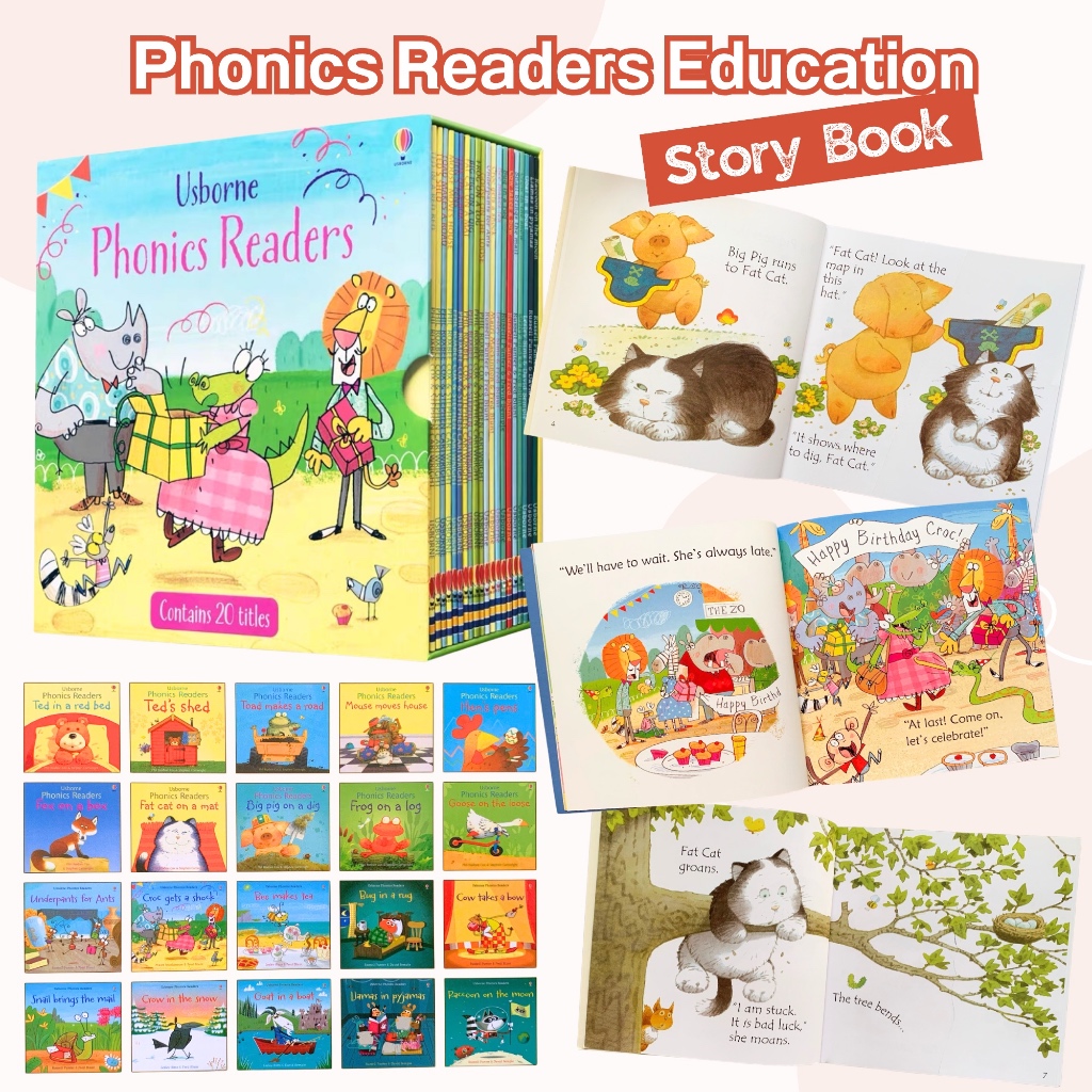 Usborne Phonics Readers 20 เล่ม - Story Book ชุดฝึกหัดอ่าน ฝึก Phonics หนังสือนิทานภาษาอังกฤษ ฝึกอ่านออกเสียง