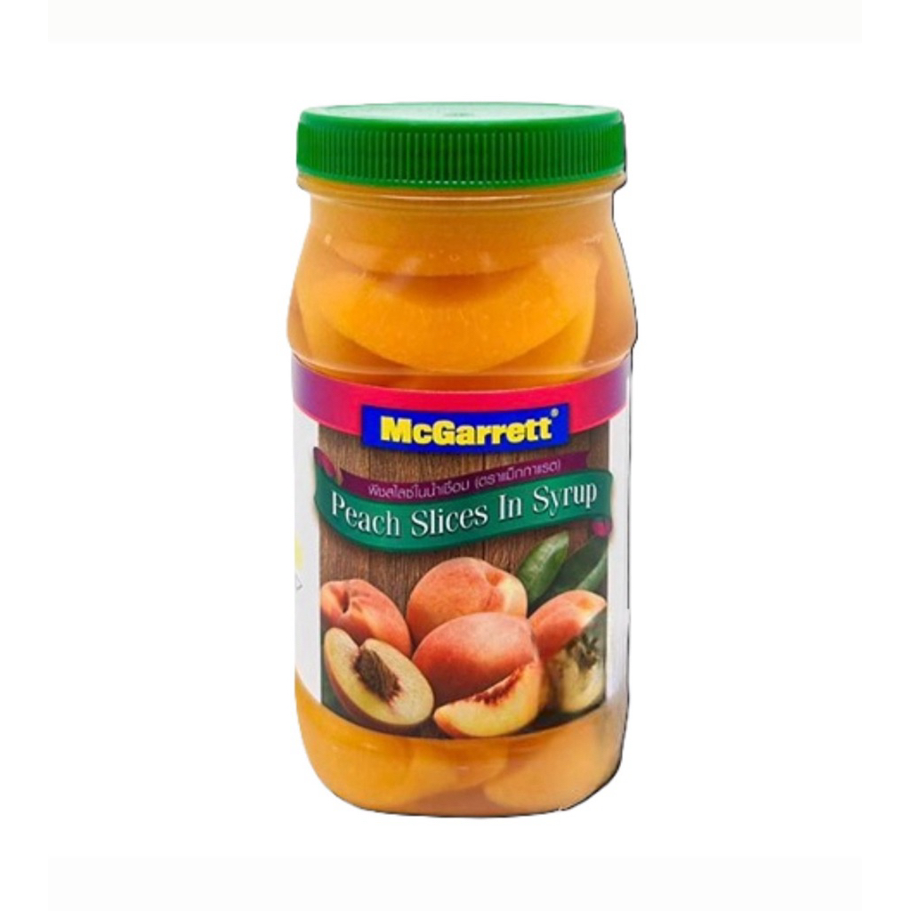 Mcgarrett peach slice in syrup 695 g. พีชสไลด์ ในน้ำเชื่อม แม็กกาแร็ต