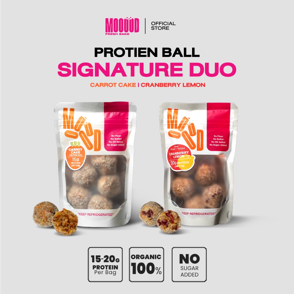Protein Ball Signature Duo Set (Cranberry Lemon & Carrot Cake) | MOOOOD